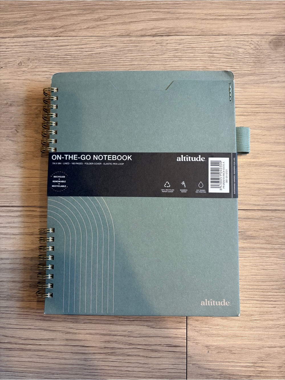 Altitude On-The-Go Spiral Notebook in Sage Green